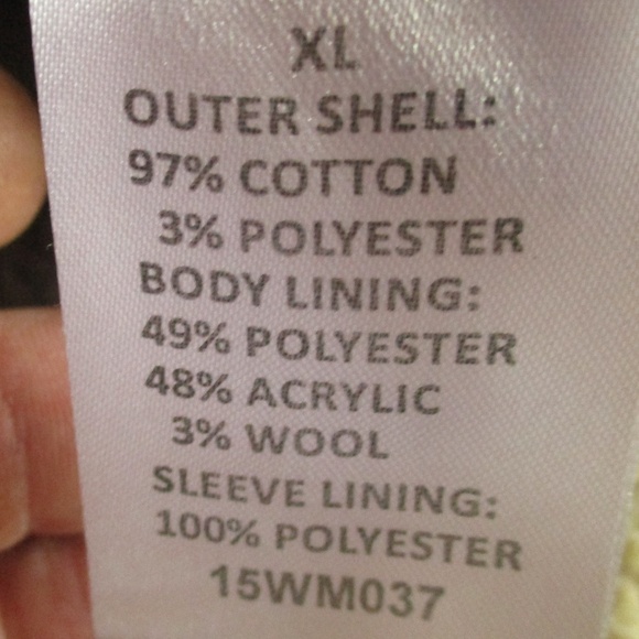 Weird Fish Sweater Men's XL Green Waffle Knit Sherpa Heavyweight Full Zip Jacket - Picture 9 of 9